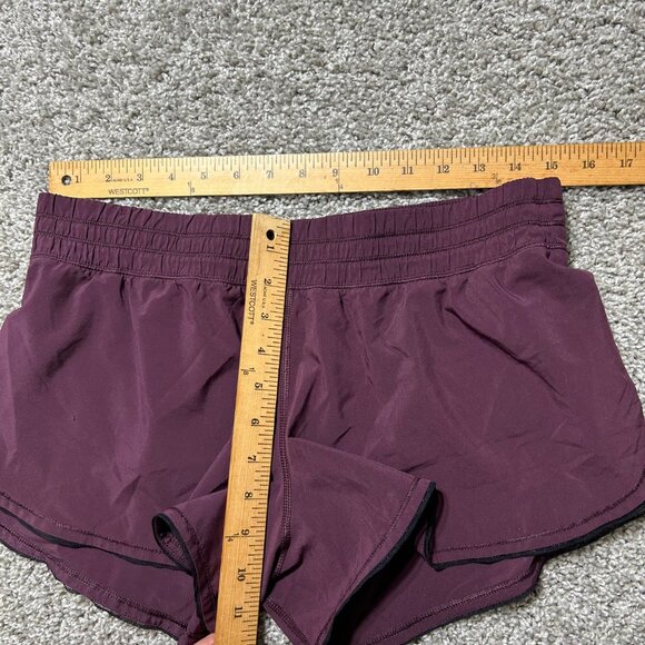 Lululemon Womens Size 8 Burgundy Swiftly Relaxed Fit Running Shorts - Picture 5 of 10